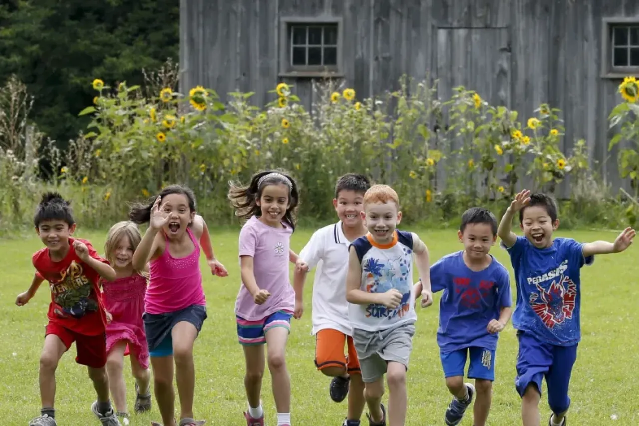 Children playing outdoors.
