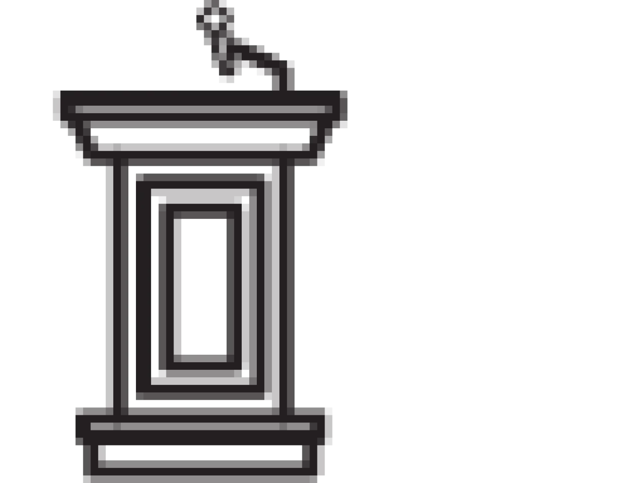 Icon of a microphone stand.
