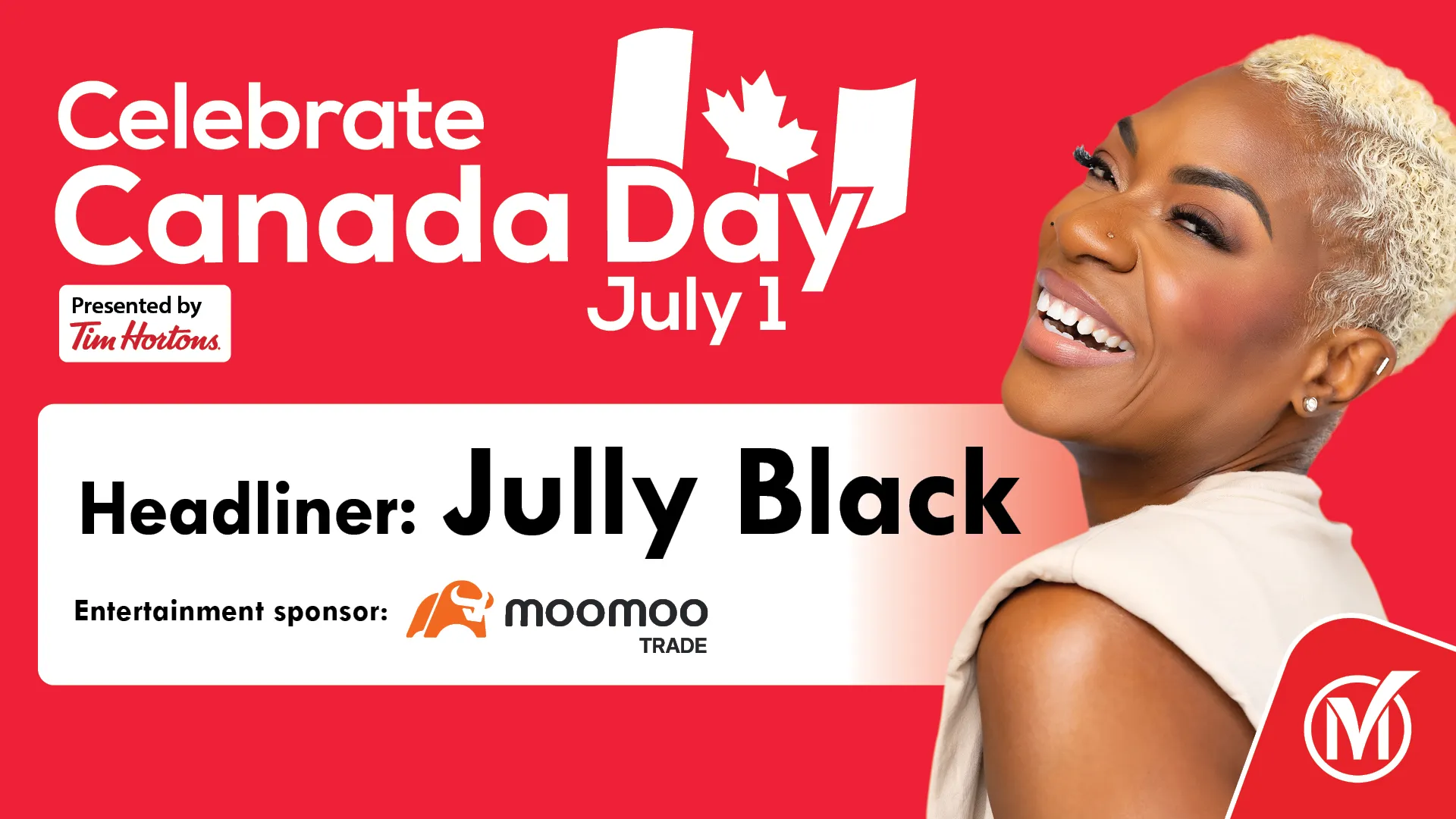 Photo of City of Markham's Canada Day headliner Jully Black with Canada Day Celebration details