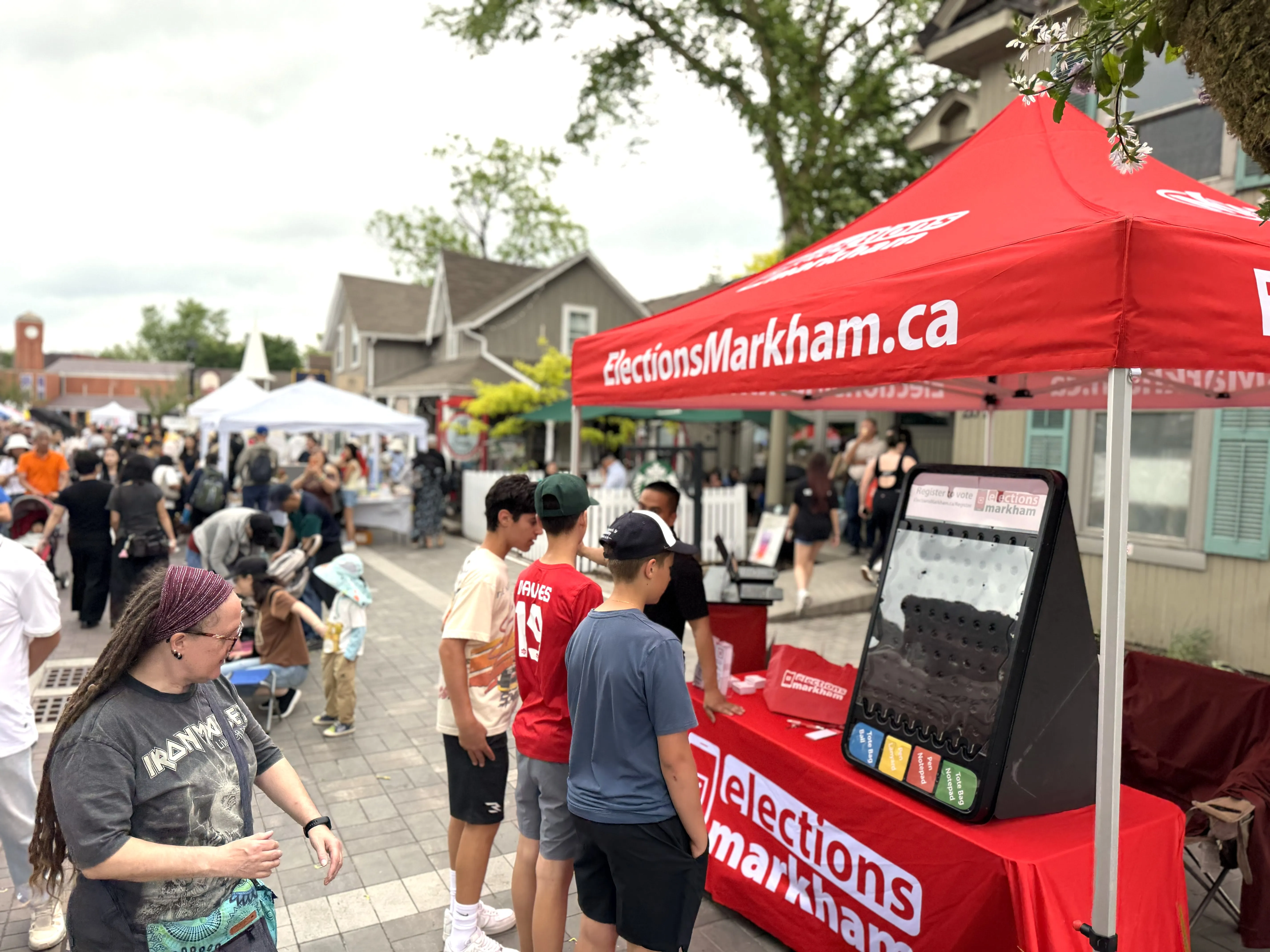 Photo of Elections Markham Booth at Unionville Festival